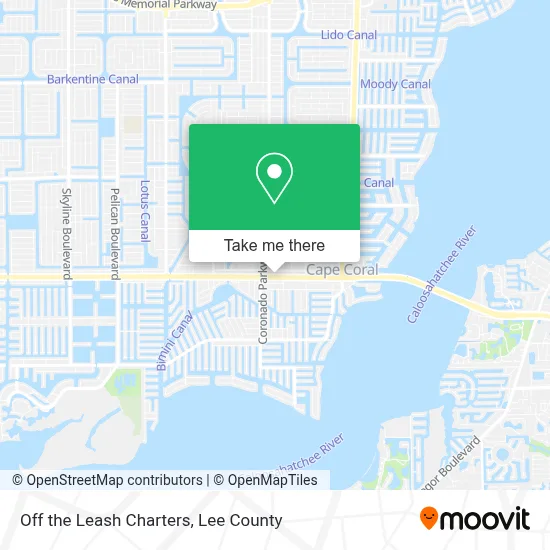 Off the Leash Charters map