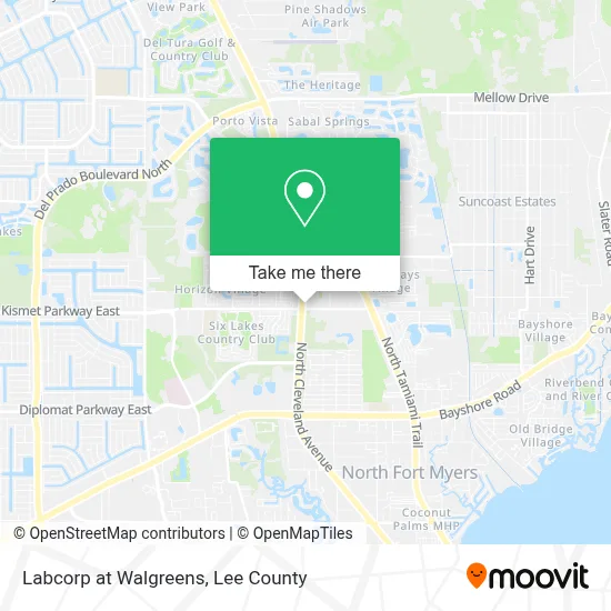 Labcorp at Walgreens map