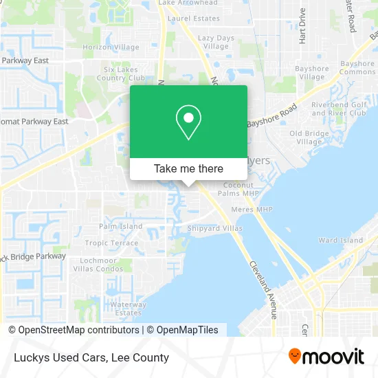 Luckys Used Cars map