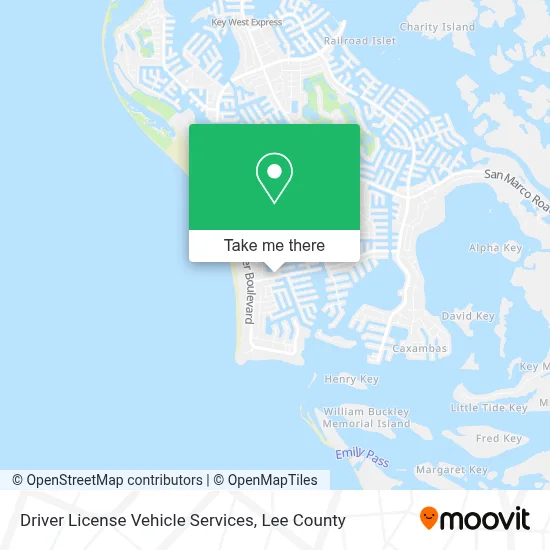 Driver License Vehicle Services map