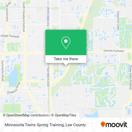Minnesota Twins Spring Training map