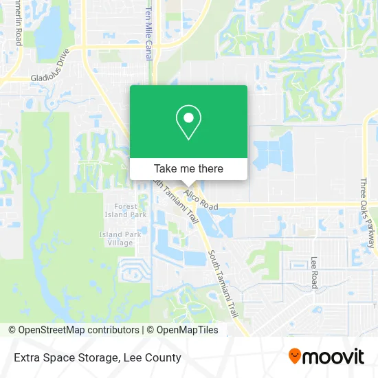 Extra Space Storage map
