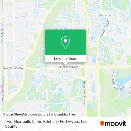 Two Meatballs In the Kitchen - Fort Myers map