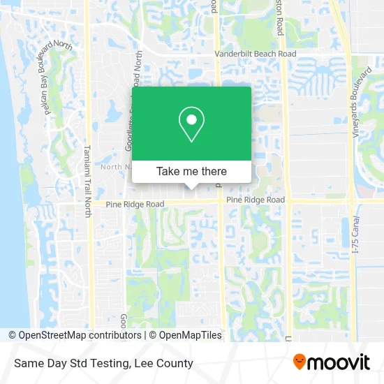 Same Day Std Testing map