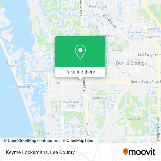 Keyme Locksmiths map