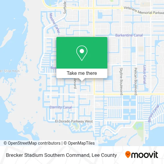 Brecker Stadium Southern Command map