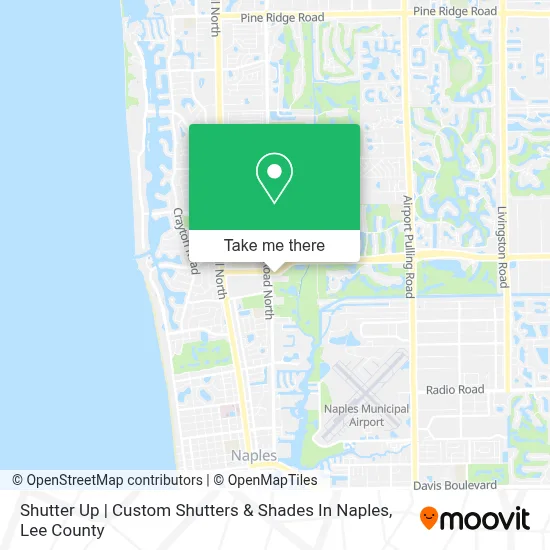 Shutter Up | Custom Shutters & Shades In Naples map