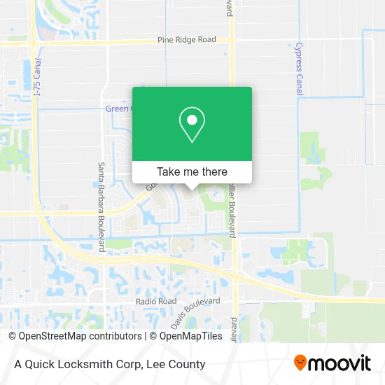 A Quick Locksmith Corp map