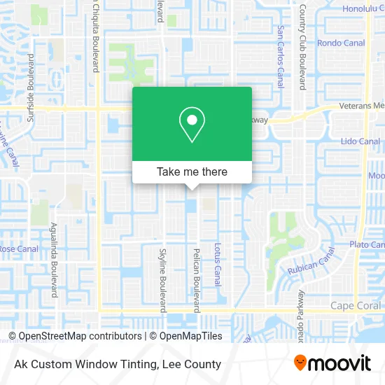 Ak Custom Window Tinting map