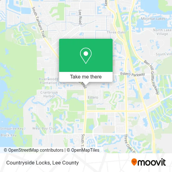 Countryside Locks map