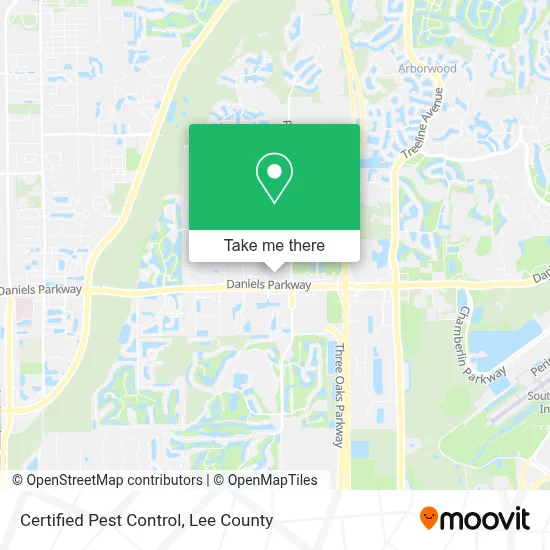 Certified Pest Control map