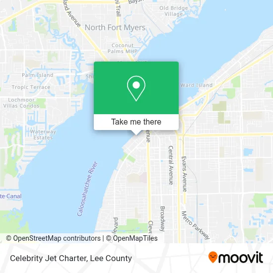 Celebrity Jet Charter map