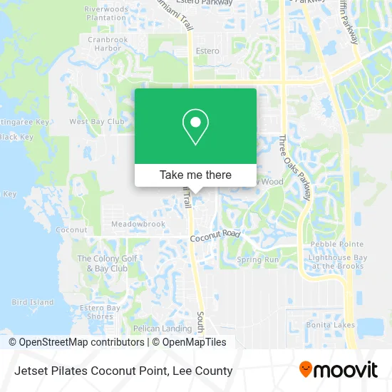 Jetset Pilates Coconut Point map