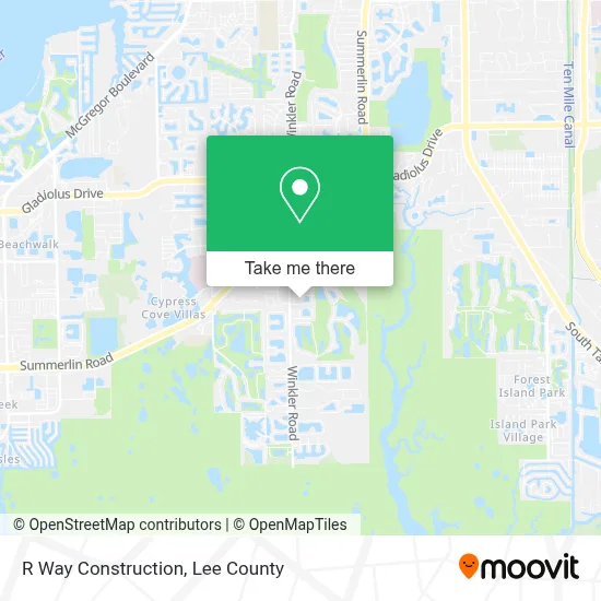 R Way Construction map