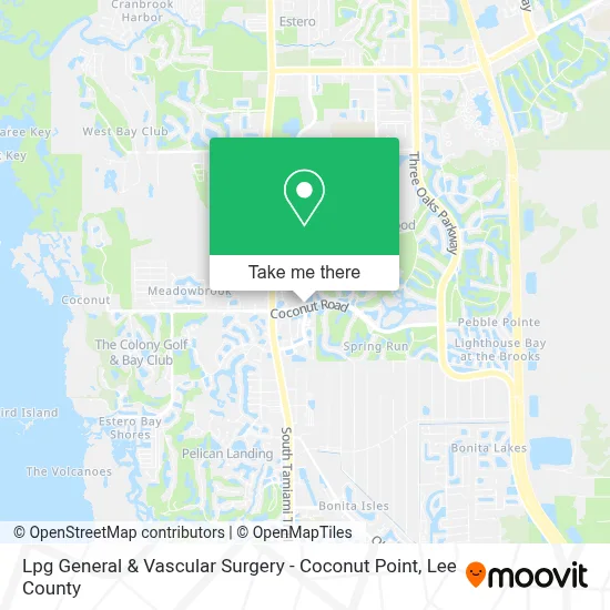 Lpg General & Vascular Surgery - Coconut Point map