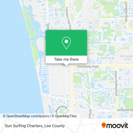 Sun Surfing Charters map