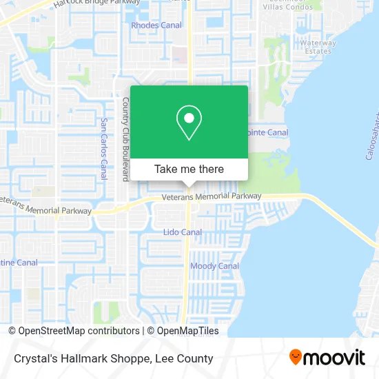 Crystal's Hallmark Shoppe map