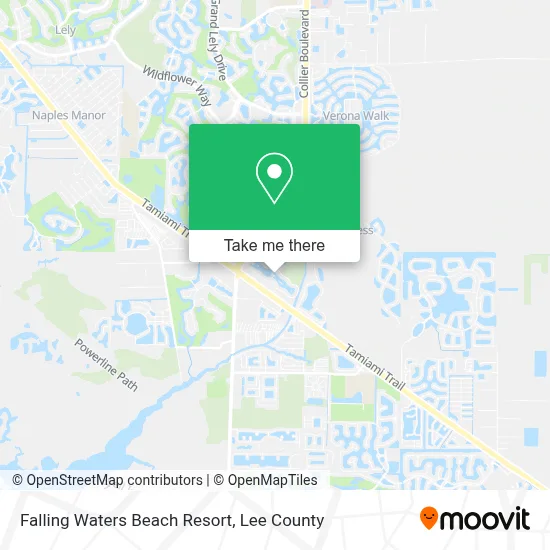 Falling Waters Beach Resort map