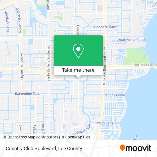 Country Club Boulevard map