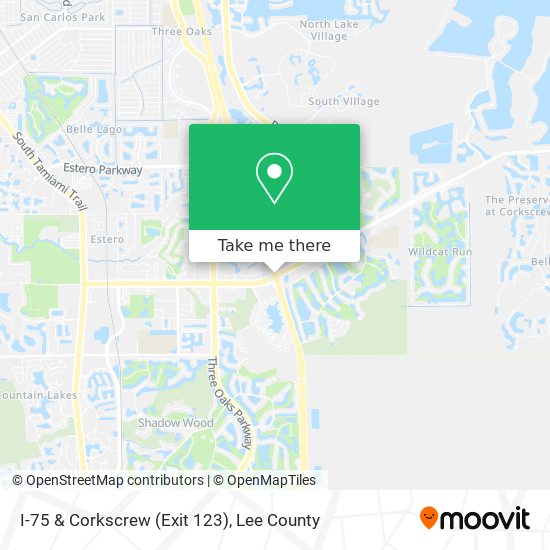 Mapa de I-75 & Corkscrew (Exit 123)