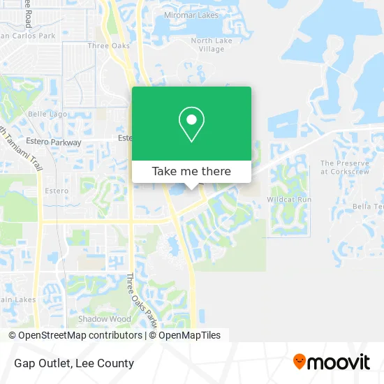 Gap Outlet map
