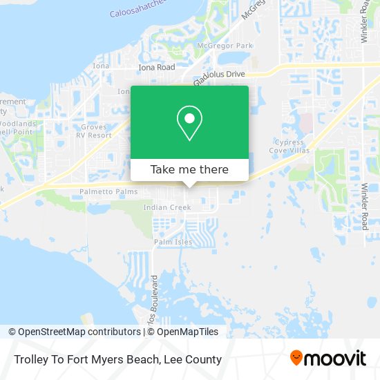 Mapa de Trolley To Fort Myers Beach
