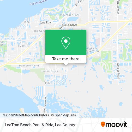 How to get to LeeTran Beach Park & Ride in Lee County by Bus?