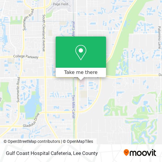 Gulf Coast Hospital Cafeteria map