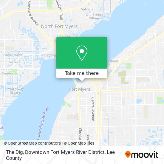 The Dig, Downtown Fort Myers River District map