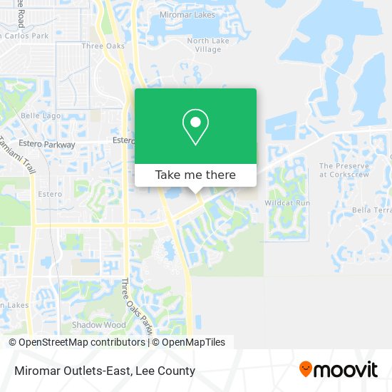 Miromar Outlets-East map