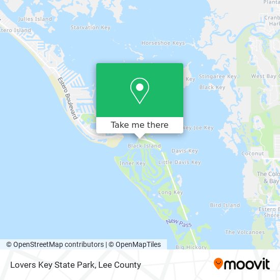 Lovers Key State Park map