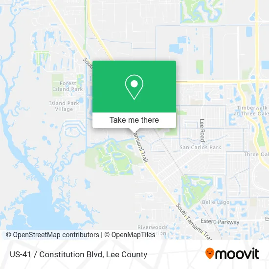 US-41 / Constitution Blvd map