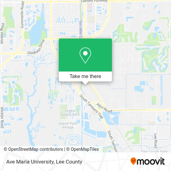 Ave Maria University map