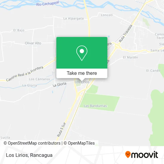 Los Lirios map