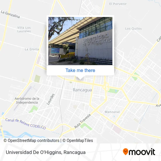 Universidad De O'Higgins map