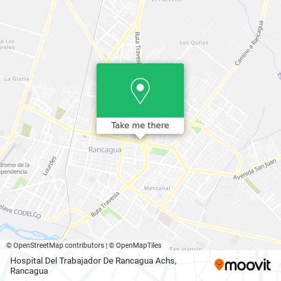 Mapa de Hospital Del Trabajador De Rancagua Achs