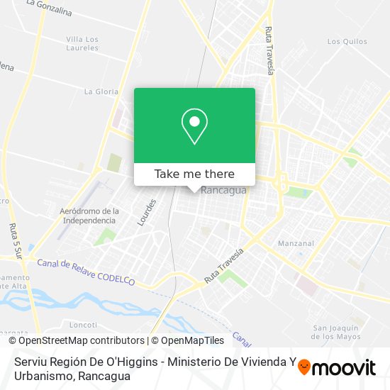 Serviu Región De O'Higgins - Ministerio De Vivienda Y Urbanismo map