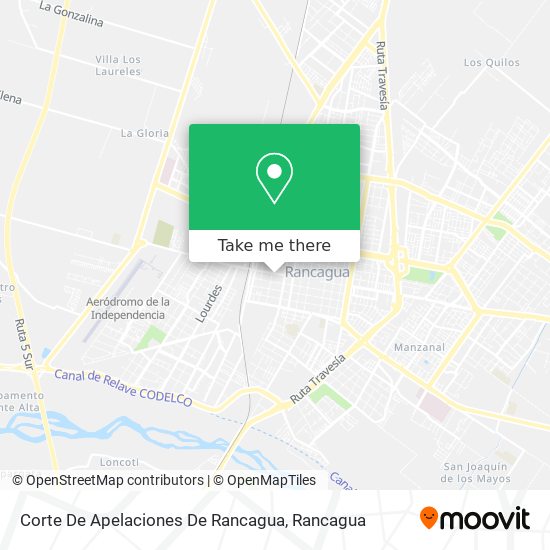 Mapa de Corte De Apelaciones De Rancagua