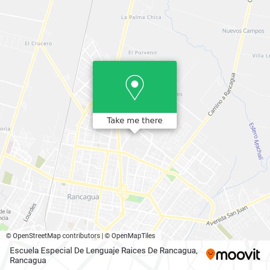 Escuela Especial De Lenguaje Raices De Rancagua map