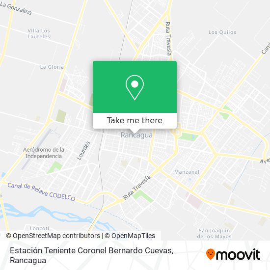 Estación Teniente Coronel Bernardo Cuevas map