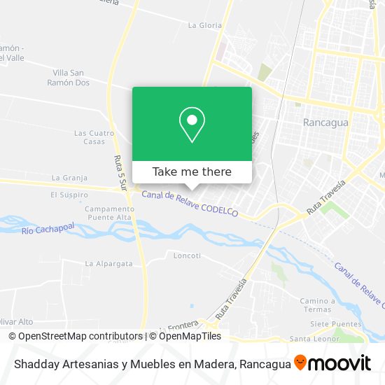 Mapa de Shadday Artesanias y Muebles en Madera