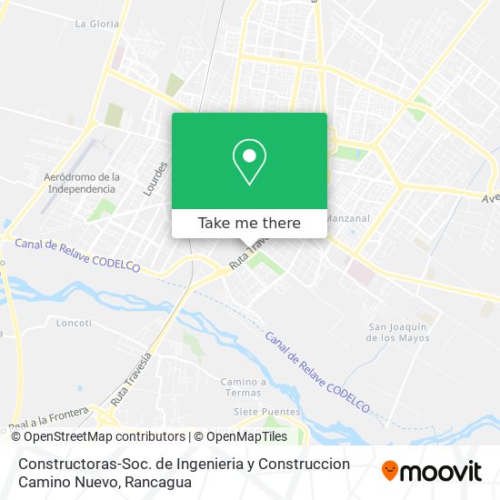 Constructoras-Soc. de Ingenieria y Construccion Camino Nuevo map