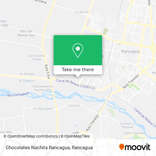 Chocolates Nachita Rancagua map