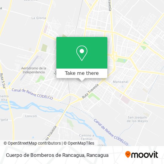 Cuerpo de Bomberos de Rancagua map