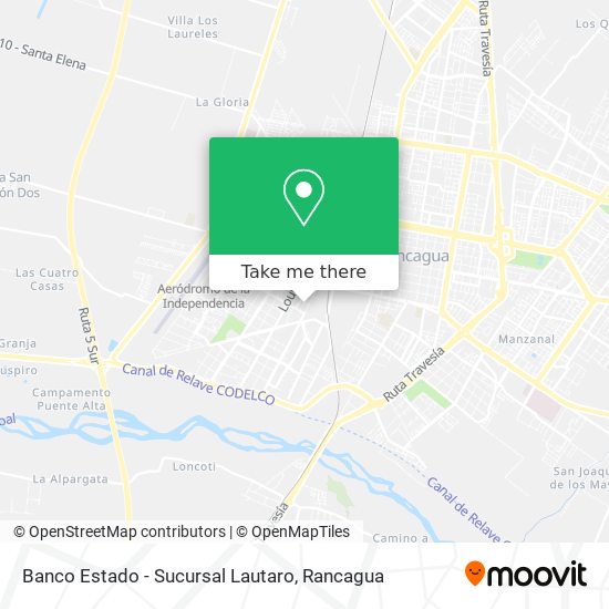 Mapa de Banco Estado - Sucursal Lautaro