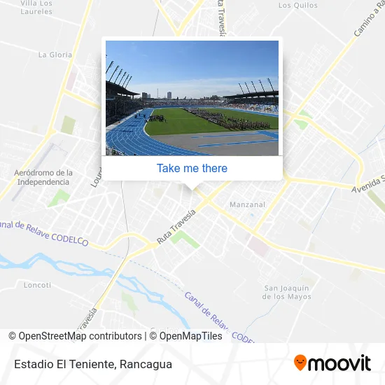Estadio El Teniente map
