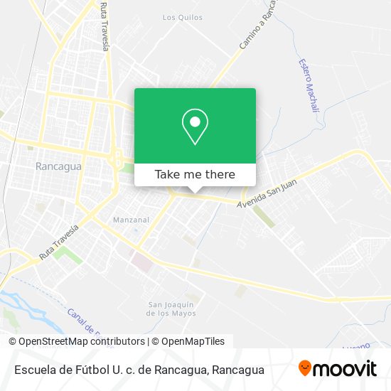 Mapa de Escuela de Fútbol U. c. de Rancagua