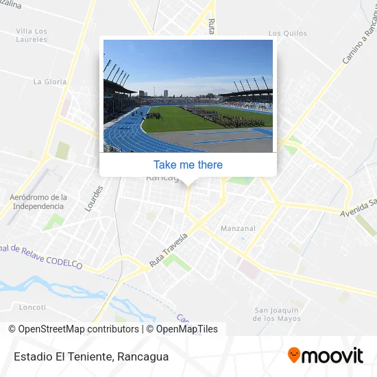 Estadio El Teniente map