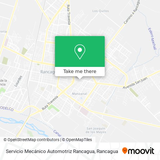 Mapa de Servicio Mecánico Automotriz Rancagua