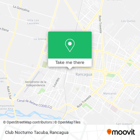 Mapa de Club Nocturno Tacuba